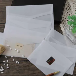 Doorzichtige pergamijn papieren enveloppen 120g trouwkaart verpakking opbergen