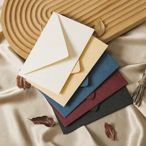 Vintage colorful envelope stationery set retro special paper invitation postcard greeting card.
