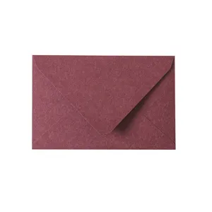 Classic vintage burgundy textured paper envelope for elegant letters, wedding invitations and notes.