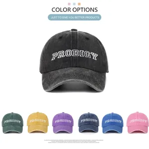 Opciones de color detalladas para la gorra de béisbol bordada PRODIGY para padres e hijos lavada