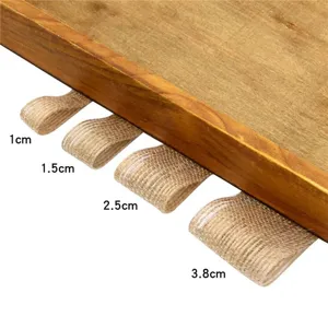 Close-up detail of natural burlap lace ribbon rolls showing width size options for DIY crafts.