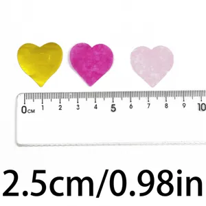 Heart shaped paper confetti for wedding party decoration, 2.5cm colorful table scatter.