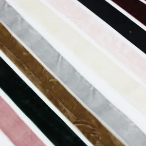 2.5cm velvet ribbon rolls multi-color fabric trims for gift wrapping DIY bows clothing accessories