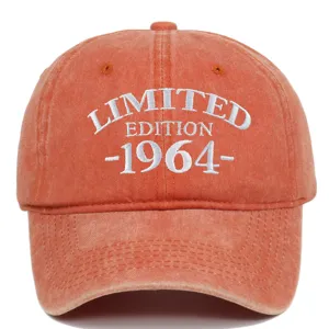 Front view of vintage washed cotton baseball cap featuring Limited Edition 1964 embroidery