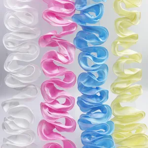 9cm raso volant pizzo plissettato tessuto per DIY cucito vestiti colletto accessori abbigliamento