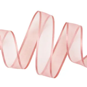 Rotolo di Nastro in Organza Trasparente Rosa Nastro Traslucido Per Confezioni Regalo Decorazioni per Feste di Matrimonio Fiocchi per Capelli