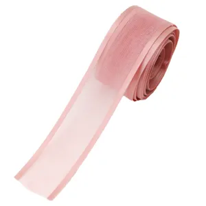 Nastro in Organza Rosa 5M 2.5cm Nastro Trasparente per Matrimonio Fai da Te Regalo