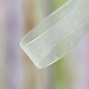 Sheer organza ribbon for gift wrapping, flower bouquets, and baking cake decoration details.