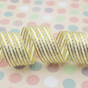 Nastro a Righe Metalliche Nastro Lucido Oro Argento Per Confezioni Regalo Pasticceria Decorazione Floreale Festa