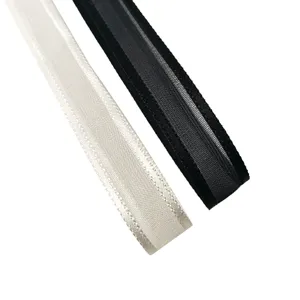 Nastro di organza 10mm bianco e nero nastro decorativo per confezioni regalo e bouquet.