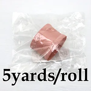 Nastro in raso plise da 4cm bordo in tessuto rosa 5 yards a rotolo per confezioni regalo.