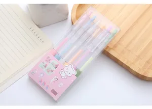 Set van 6 macaronkleurige puntlijmpennen in een transparante doos voor knutselen