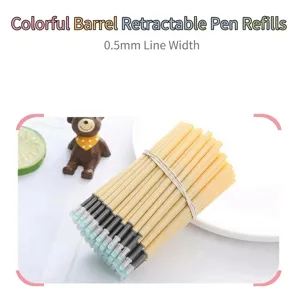 0.5mm retractable gel pen refills with quick-dry ink and bullet tips in bulk bundle