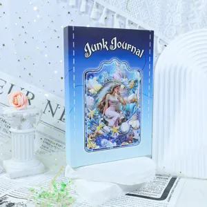 Junk Journal materiaaldoos set met fantasie zeemeermin thema voor retro hobby knutsel.