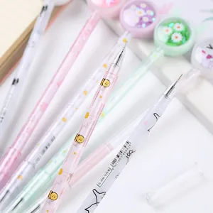Cute cartoon animal gel pens with glitter sequins for student stationery and office use
