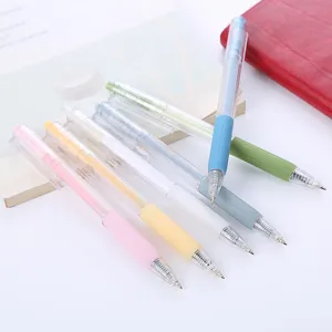 Penne gel a scatto colori Morandi con inchiostro nero da 0,5 mm per ufficio e scuola