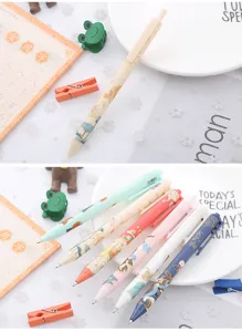 Collection of koi theme retractable gel pens with vintage Chinese patterns for office and school