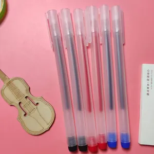 Penna Gel Trasparente Opaca Minimalista Plastica Acciaio Inossidabile Punta Fine ad Ago Penna Per Ufficio Scuola Cartoleria