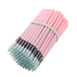Bundle of pink retractable gel pen refills with large capacity and durable bullet tip