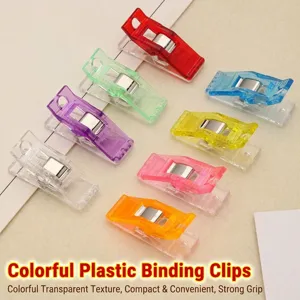 Colorful plastic sewing clips transparent quilting clips craft binding clips handy set
