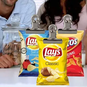 Stainless steel heavy duty bag clips sealing clips for food storage and kitchen organization