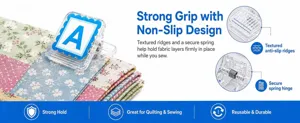 Διαφανείς πλαστικές κλαιμς ραπτικής και quilting με γράμμα Α, ισχυρή λαβή.