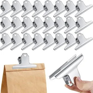 Stainless steel metal binder clips heavy duty bulldog clips for office school and home use