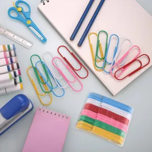Grote gekleurde metalen paperclips grote roestvrije kantoorartikelen bladwijzer school