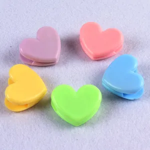 Mini clip colorate a forma di cuore, set carino di organizzatori per foto e documenti.