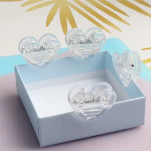 Clip trasparenti a forma di cuore per foto, sigillatura snack e bellissima decorazione.