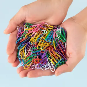 Grote Metalen Kunststof Gecoate Paperclips Kleurrijke Roestvrije Documentenclips Voor Kantoor School Bladwijzers