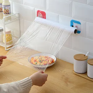 Waterproof self-adhesive cartoon animal wall hooks for kitchen storage and plastic wrap
