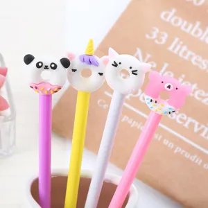 Cute Cartoon Animal Donut Gel Pen Black Ink Needle Tip Signature Pen For Students Office Stationery Creative Writing Pen
