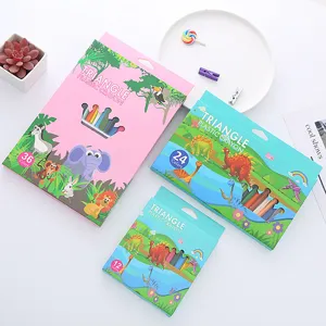 Washable Triangle Plastic Crayons Multicolor Set For Kids Students Drawing Painting Erasable Creative Art Supplies Ergonomic Design