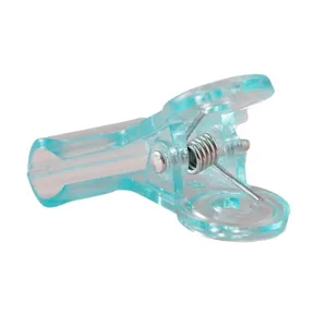 Transparent plastic clip for notes cards and flower bouquets daily use durable spring clamp