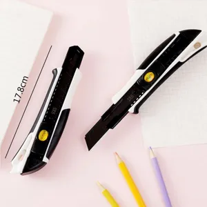 Heavy Duty Utility Knife Metal And Plastic Retractable Craft Knife With SK5 Steel Blade For Cutting Paper And Office Use
