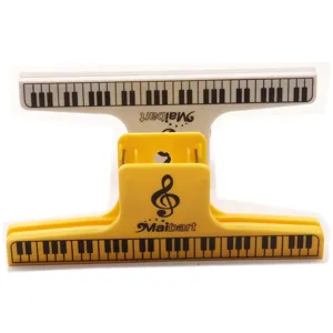 Plastic music book clip piano keys design document binder office stationary tool length 15cm