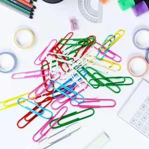 Kleurrijke grote paperclips 100mm assortiment metalen clips voor kantoor en school