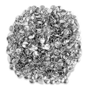 Silberne Metallpinnadeln, stabile Reißzwecken für Pinnwände, Büro und Haushalt, Set