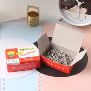 Silver metal office pins push pins size no 2 for sewing sewing and daily office use 50g