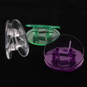 Transparent round acrylic paper clips colorful plastic binder clips for office test file