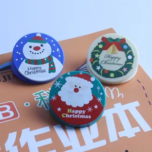 Christmas acrylic clips circular document paper binders cute stationery set for office school.