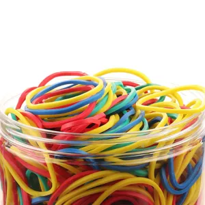 Bunte Gummibänder im klaren Behälter elastische Schreibwaren Mehrfarbig Packung für Bürobedarf