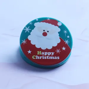 Detail shot of cute Christmas Santa Claus acrylic clip, perfect for organizing papers.