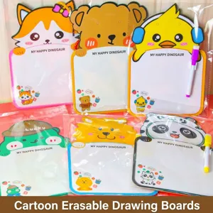 Creative Cartoon Animal Erasable Drawing Board Double Sided Whiteboard For Kids Early Education Writing Memo Board With Pen