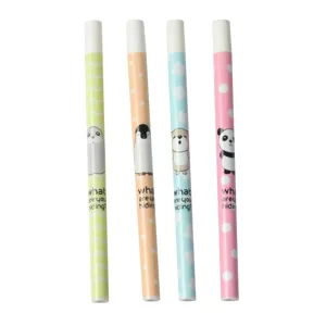 Set of 4 cute cartoon animal mechanical pencil lead refills with panda and penguin designs