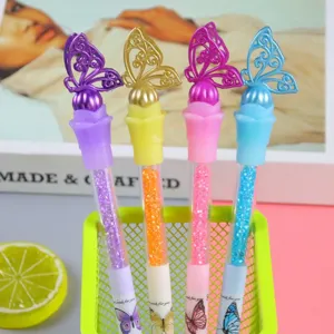 Penne gel creative a farfalla con paillettes colorate a sabbie mobili per cancelleria
