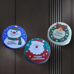 Christmas Acrylic Binder Clips Cute Santa Snowman Wreath Paper Clamp Office School Stationery Desktop Organization Supplies