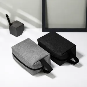Portable Waterproof Oxford Cloth Toiletry Bag Travel Makeup Pouch Multi-functional Cosmetic Organizer Bag for Men Women