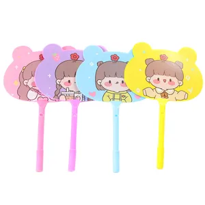 Creative girl cartoon fan ballpoint pen set for student gifts